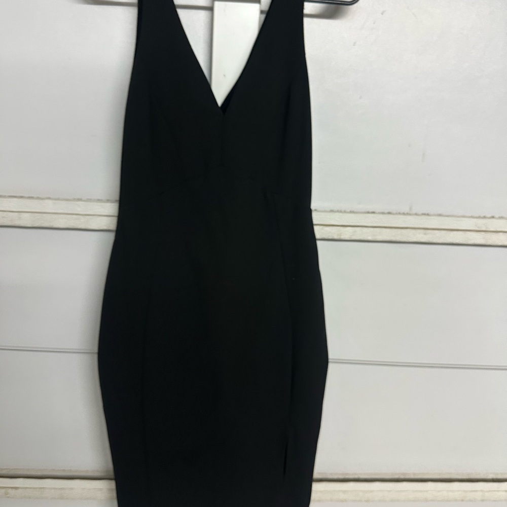 Lulu's Classic Black Backless Dress